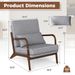 Modern Accent Chair With Rubber Wood Armrests And Removable Back_maomaolike.com