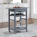 Mobile Rolling Kitchen Island Trolley Serving Cart With Underneath Drawer & Slide-Out Wire Storage Basket_maomaolike.com