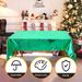 137 X 274cm Plastic Tablecloth Rectangle Table Covers Metallic Party Tablecloth Foil Table Cover For Birthday Wedding Christmas Green 12PCS_maomaolike.com