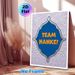 Team Nanke Themed Painting Poster, Elegant Paisley Patterned Poster, Lavender-toned With Silver Ornate Details And Bold Orange Lettering, Fosters Team_maomaolike.com