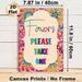 Favors Please Take One Themed Painting Poster, Vibrant Floral Border & Colorful Typography Poster, Eye-catching Reminder Sign Suitable For Parties_maomaolike.com