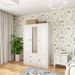 Armoire Wardrobe Closet Wooden With 3 Doors, Hanging Rods, 2 Drawers, Storage Cabinet And Mirror Large Capacity Large Wardrobe Closet For Bedroom, White 47.24" W X 20.59" D X 70.87 "H -- 2 Packages_maomaolike.com