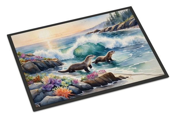 Coastal Wildlife Seals Doormat Front Door Mat Indoor Outdoor Rugs For Entryway, Non Slip Washable Low Pile, 24H X 36W_maomaolike.com