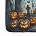 Graveyard Spooky Halloween Memory Foam Kitchen Mat Machine Washable Anti-Fatigue Mat Cushion Comfort Bath Mat Or Kitchen Rug_maomaolike.com