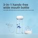 300ML 3-in-1 Hands-Free Wide-neck Baby,Milk Storage,Pacifier,Multi-Function Anti-Drop Gravity Ball Feeding_maomaolike.com