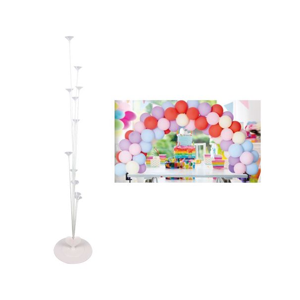 3m*12Pcs White Balloon Wedding Balloons Balloon Stand Balloon Arch Stand Table Top Decor Balloon Column Stand Desktop Stand White Decor Wedding Decoration Aluminum Foil Base_maomaolike.com