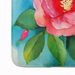 Alabama Camellia In Watercolor Memory Foam Kitchen Mat Machine Washable Anti-Fatigue Mat Cushion Comfort Bath Mat Or Kitchen Rug_maomaolike.com