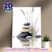 Zen Stones Painting Poster, Minimalist Serene Stacked Stones With Grass & Reflection Poster, Calming Decor Ideal For Bedroom, Meditation Space And_maomaolike.com
