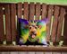 Airedale Terrier King Of Mardi Gras Throw Pillow Machine Washable, Indoor Outdoor Decorative Pillow For Couch, Bed Or Patio, 14Hx14W_maomaolike.com
