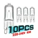 10pcs 20w/25w/40w/60w G9 Halogen Bulb Lamp For Wall Lamps 220v 2900k Warm White Halogen Light Clear Glass Each Indoor Lighting_maomaolike.com