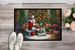 Dalmatian And Santa Claus Doormat Front Door Mat Indoor Outdoor Rugs For Entryway, Non Slip Washable Low Pile, 24H X 36W_maomaolike.com