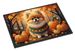 Pomeranian Fall Doormat Front Door Mat Indoor Outdoor Rugs For Entryway, Non Slip Washable Low Pile, 24H X 36W_maomaolike.com