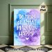 Inspirational Quote Painting Poster, Soft Watercolor Blue-purple Gradient With Stars And Heart Poster, Uplifting Motivational Decor Ideal For Bedroom_maomaolike.com
