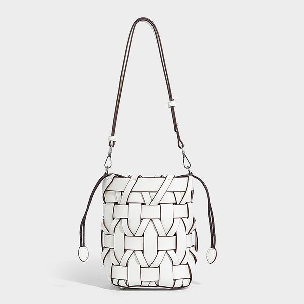 Fashion Woven Stylish Versatile Retro Single Shoulder Handbag 2026 New Bucket Women's Crossbody Bag_maomaolike.com