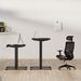 Electric Standing Desk Whole Piece Adjustable Height Desk Home Office Computer Workstation Sit Stand Up Desk (Black Frame + Black Top)_maomaolike.com