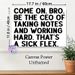 Motivational Work Quote Painting Poster, Bold Black-and-White Typographic Poster, Inspirational Message To Encourage Diligent Work And Note-taking_maomaolike.com