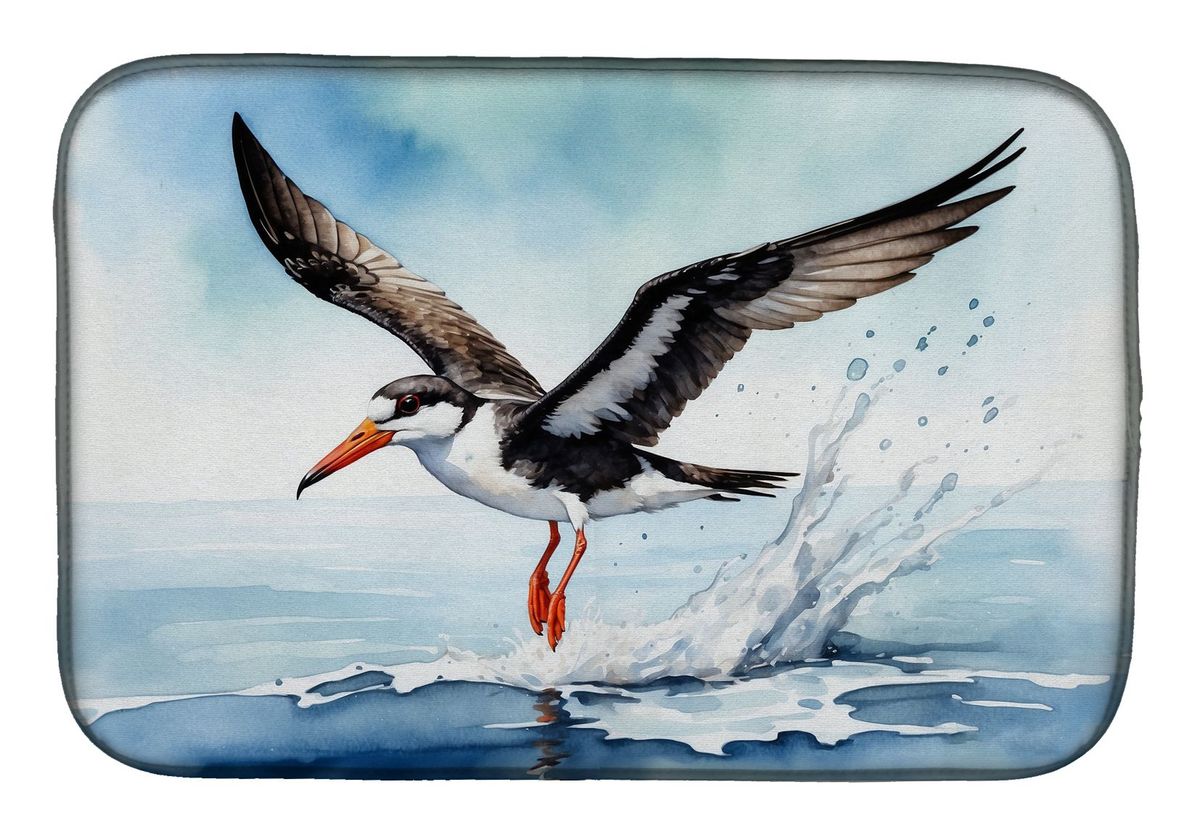 Black Skimmer Dish Drying Mat Absorbent Dish Drying Mat Pad For Kitchen Counter Dish Drainer Mat For Countertop, 14 X 21", Multicolor_maomaolike.com
