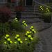 2Pcs Solar Powered Lights Outdoor Rose Flower LED Decorative Lamp Water Resistant Pathway Stake Lights For Garden Patio Yard Walkway_maomaolike.com