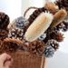 【Pine With Stem】Nordic INS Style Fresh Natural Real Pine Cone Dried Flower Bouquet Home Living Room Decoration Ornament_maomaolike.com