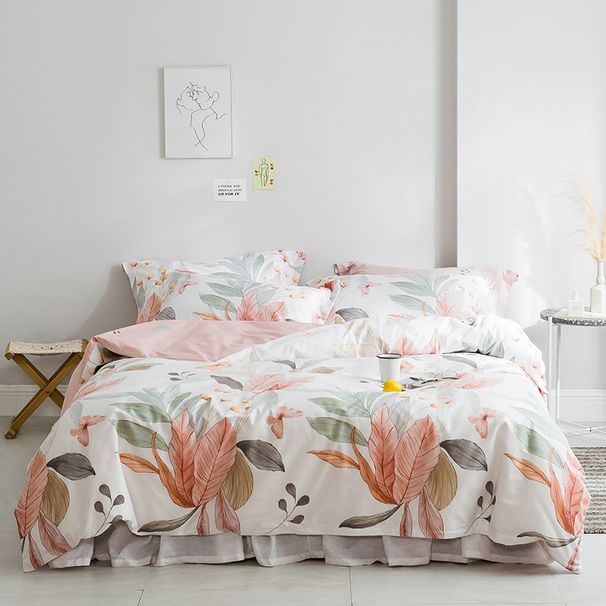 Manufacturer Wholesale INS Fresh Nordic Style Reactive Printing Pure Cotton Four-Piece All-Cotton Simple 4-Piece Bedding Set_maomaolike.com