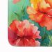 Ohio Scarlet Carnations In Watercolor Memory Foam Kitchen Mat Machine Washable Anti-Fatigue Mat Cushion Comfort Bath Mat Or Kitchen Rug_maomaolike.com