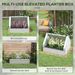 Outsunny Raised Garden Bed With Mini Greenhouse, Galvanized Outdoor Planter Box With Cover, For Herbs And Vegetables, Use For Patio, Garden, Balcony, White Cover And Silver Planter_maomaolike.com