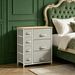 7-Drawer Dresser Storage Tower Cabinet Organizer Unit, Easy Pull Fabric Bins With Metal Frame For Bedroom_maomaolike.com