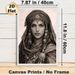Ethnic Female Portrait Painting Poster, Vintage Sepia-toned Tribal Ornamented Lady Poster, Exquisite Cultural Art Piece For Living Room, Bedroom Wall_maomaolike.com