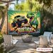 Dinosaur Monster Truck Birthday Banner - 2D Flat Polyester Backdrop With Happy Birthday Text, Green Orange, Wall Hanging Photo Props, Party Decor_maomaolike.com