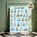 German Alphabet Painting Poster, Cute Cartoon Illustrated Poster, Aids German Vocabulary Learning, Suitable For Language Study Spaces And Home_maomaolike.com