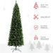 Tall Pencil Artificial Christmas Tree Holiday Décor With Branches, Auto Open, Steel Base, Pine Needles, Green_maomaolike.com