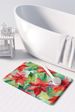 Poinsettias In Watercolor Memory Foam Kitchen Mat Machine Washable Anti-Fatigue Mat Cushion Comfort Bath Mat Or Kitchen Rug_maomaolike.com