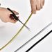 8~15mm”2.8~3m Self-Adhesive Background Decorative Fabric Matte Gold PVC Edge Wall Panel Seam Strip_maomaolike.com