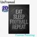 Football Themed Painting Poster, Chalkboard-style Monochrome Text Poster, Sports-inspired Daily Slogan Decor Ideal For Bedroom, Game Room Or_maomaolike.com