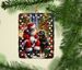 Rottweiler And Santa Claus Porcelain Ornament Christmas Tree Hanging Decorations For Home Christmas Holiday, Rectangle, Gift, Multicolor_maomaolike.com