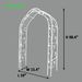 Metal Garden Arch Garden Arbor Trellis Climbing Plants Support Rose Arch Cream White_maomaolike.com