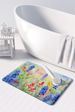 Texas Bluebonnets In Watercolor Memory Foam Kitchen Mat Machine Washable Anti-Fatigue Mat Cushion Comfort Bath Mat Or Kitchen Rug_maomaolike.com