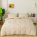 Solid Color Cut Flower Square Shape Quilt Cover Full Size_maomaolike.com