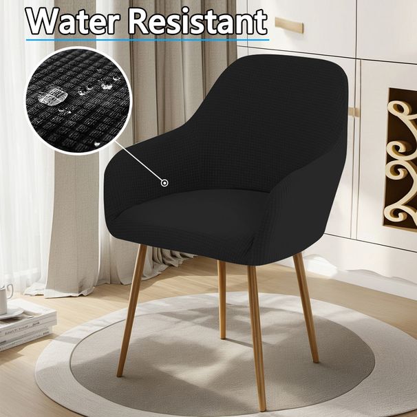 summer Cross-border Waterproof Fleece New Curved Cover, Elastic Corn Grain High Armrest Special-shaped Hotel Dining Chair Cover_maomaolike.com