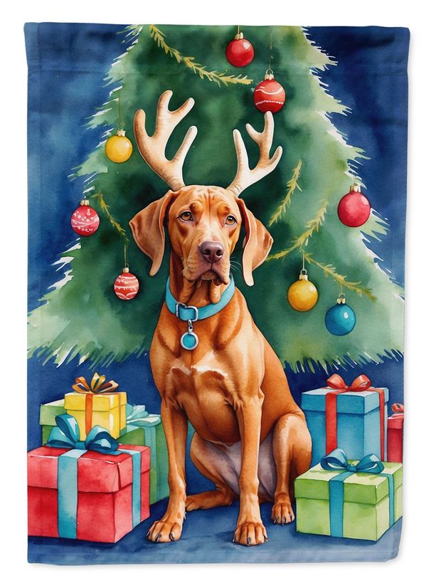 Vizsla Christmas Reindeer Garden Flag Mailbox Flag Decorative Yard Flag Banner Outside Patio Artwork Yard Flower Beds, Garden Size, Multicolor_maomaolike.com