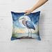 Blue Heron Under The Moonlight Throw Pillow Machine Washable, Indoor Outdoor Decorative Pillow For Couch, Bed Or Patio, 18Hx18W_maomaolike.com