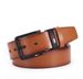 HOT Men's PU Leather Alloy Pin Square Buckle Belt BusinessLeisure Belts Fashion Black Coffee Brown WaistBelts for Men_maomaolike.com