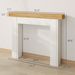Modern Fireplace Mantel, Freestanding Fireplace Surround With Leg For Electric Fireplaces, 51.2" W X 40.6" H, Natural Wood_maomaolike.com