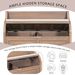 Rustic Style Solid Wood Entryway Multifunctional Storage Bench With Safety Hinge_maomaolike.com