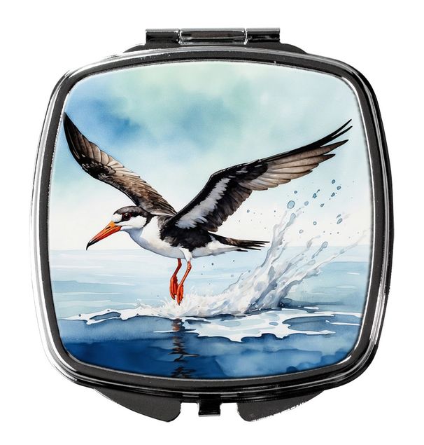 Black Skimmer Compact Mirror Decorative Travel Makeup Mirror For Women Girls Gifts Pocket Makeup Mirror Folding Handheld_maomaolike.com