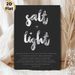 Bible Verse "Salt + Light" Painting Poster, Minimalist Monochrome Typographic Poster, Inspirational Religious Scripture Art, Ideal For Home, Office Or_maomaolike.com
