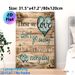 Loving Memorial Quote Painting Poster, Vintage Rustic Wood-textured With Teal Hearts Poster, Warm Comforting Message Ideal For Home Living Room_maomaolike.com