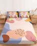 Bohemian Style Plant Pattern Fitted Sheet Three Piece Digital Printing Bedding Set_maomaolike.com