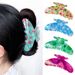 Unisex Pfeiffer large floral clip Women's colorful printed hair clip back of head Pan hair clip Shark clip_maomaolike.com