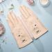 Sunscreen gloves ladies spring and summer thin section with two fingers riding travel sweat-absorbing breathable non-slip cute bear gloves_maomaolike.com